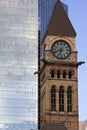 Clock Tower in Old City Hall in Toronto Royalty Free Stock Photo