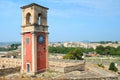 Clock tower in the old fortress in Kerkyra