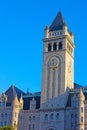 Clock Tower of the Old Post Office Building, Washington DC before sunset. Royalty Free Stock Photo