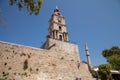 Clock tower in the Old Town of the capital of the island of Rhodes.