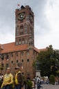 Clock tower of Old Town City Hall of Torun, Poland Royalty Free Stock Photo