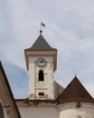Clock tower of Palanok Castle. Mukachevo