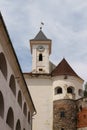 Clock tower of Palanok Castle. Mukachevo