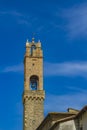Clock tower of Palazzo Dei Priori in Montalcino, Italy Royalty Free Stock Photo