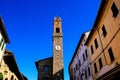 Clock tower of Palazzo dei Priori in Montalcino, Val d `Orcia, Tu Royalty Free Stock Photo