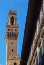 Clock tower of the Palazzo Vecchio in Florence Royalty Free Stock Photo