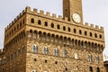 The clock tower of Palazzo Vecchio Royalty Free Stock Photo