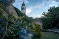 The Clock Tower at Petrovaradin Fortress in Novi Sad, Serbia. Travel to Balkan countries Royalty Free Stock Photo