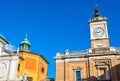 Clock tower on Piazza del Popolo Royalty Free Stock Photo