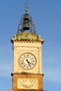 Clock tower in Piazza del Popolo, Ravenna Royalty Free Stock Photo