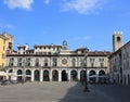 The clock tower on the Piazza della Logia in Brescia. Italy