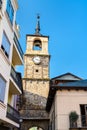 Clock tower in Ponferrada, Spain Royalty Free Stock Photo