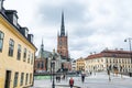 Clock tower of Riddarholm Church, the church of a former medieval abbey in Stockholm, Sweden. The church serves as the final