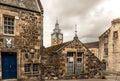 Clock tower and roof tops in the morning in Stirling, Scotland