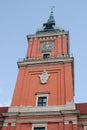 Clock tower at the Royal Castle Warsaw Royalty Free Stock Photo