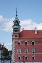 Clock tower at the Royal Castle Warsaw Royalty Free Stock Photo