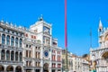 Clock tower of San Marco in Venice against the blue sky Royalty Free Stock Photo