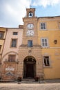 clock tower at San Severino Marche Italy