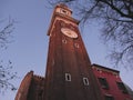 Clock tower at Santi Apostoli church in Venice, Italy Royalty Free Stock Photo