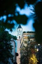 Clock tower at Scanderbeg Square in the center of Tirana, Albania