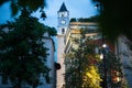 Clock tower at Scanderbeg Square in the center of Tirana, Albania