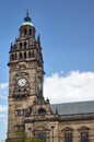 The clock tower of the Sheffield Town Hall. Sheffield. England Royalty Free Stock Photo