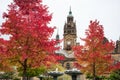 Autumn Trees Sheffield Town Hall Royalty Free Stock Photo