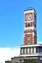 Clock tower of Shiroi Koibito Park and Ishiya Chocolate factory. Royalty Free Stock Photo