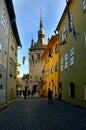 Clock tower in Sighisoara, Romania Royalty Free Stock Photo