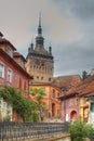 Clock tower-Sighisoara,Romania Royalty Free Stock Photo