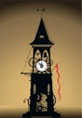 Clock tower silhouette