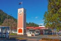 Clock tower in a small rural town in Waikato in New Zealand, Te Aroha