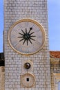 Clock Tower of Sponza Palace. Dubrovnik, Croatia