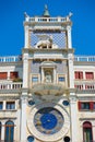 Clock Tower at St. Mark`s Square in Venice Royalty Free Stock Photo