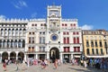The clock tower of St. Mark Torre dell`Orologio in Venice Italy Royalty Free Stock Photo