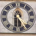 Clock on the tower of the St. Peter church in Zurich, Switzerland Royalty Free Stock Photo