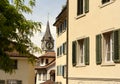 Clock tower of the St. Peter Church in Zurich, Switzerland Royalty Free Stock Photo