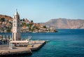 The clock tower of Symi, Greece.