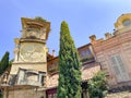 Clock tower, Tbilisi, Georgia, Rezo Gabriadze theater Royalty Free Stock Photo