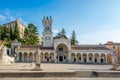 Clock tower in Udine at Liberta place Royalty Free Stock Photo