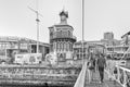 Clock Tower at the Victoria and Alfred Waterfront. Monochrome Royalty Free Stock Photo