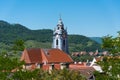 Clock tower in Wahau Valley , Austria Royalty Free Stock Photo
