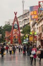 Clock Tower of Zhengyang pedestrian shopping street , Guilin, China