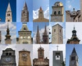 Clock towers in Croatia Royalty Free Stock Photo