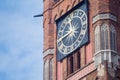 Clock on a town hall tower, Torun, Poland Royalty Free Stock Photo