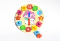 Clock toy of montessori. Montessori Learning & Education Method for Children Education.