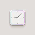 Clock ui vector phone app or widget. Digital clock ui time