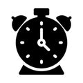 Clock vector glyph flat icon Royalty Free Stock Photo