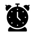 Clock vector glyph flat icon Royalty Free Stock Photo