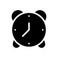 Clock vector glyph flat  icon Royalty Free Stock Photo